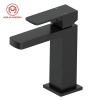 Matte Black Bathroom Sink Faucet Lead Free Solid Brass Body Modern Single Handle Basin Mixer Taps