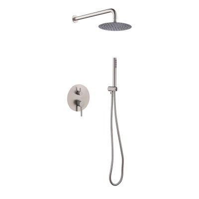 In-Wall Rainfall cupc 304 Stainless Steel Hot and Cold Water two function  bath Shower set mixer in bathroom faucet taps