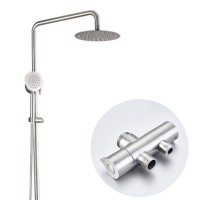 SS501R-Tengbo 304 stainless steel 3 way cheap single cold rainshower set