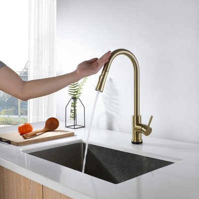 304 Stainless Steel Hot and Cold Water Flexible Hoses for single handle sensor pull-out Kitchen Faucet and sink mixer