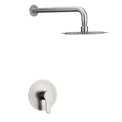 304 Stainless Steel Hidden Rain Shower Set Mixer Faucet Bathroom Wall Mounted